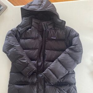 Kids XL/14 Long Black Warm Puffer Winter Jacket